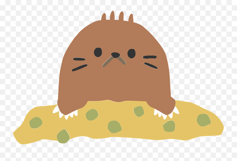 Mole Poking Its Head Up Clipart Emoji,Scratching Head Emoji