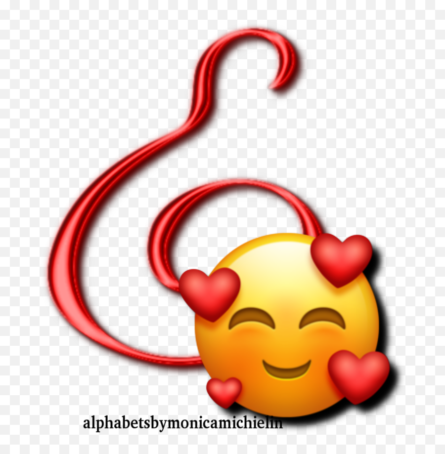 Monica Michielin Alphabets Red Hearts Smile Alphabet Emoji - Happy,Red E Emoji