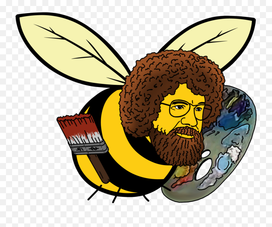 Bob Ross Bee - Bob Ross X Bob Marley Emoji,Bob Ross Emoji