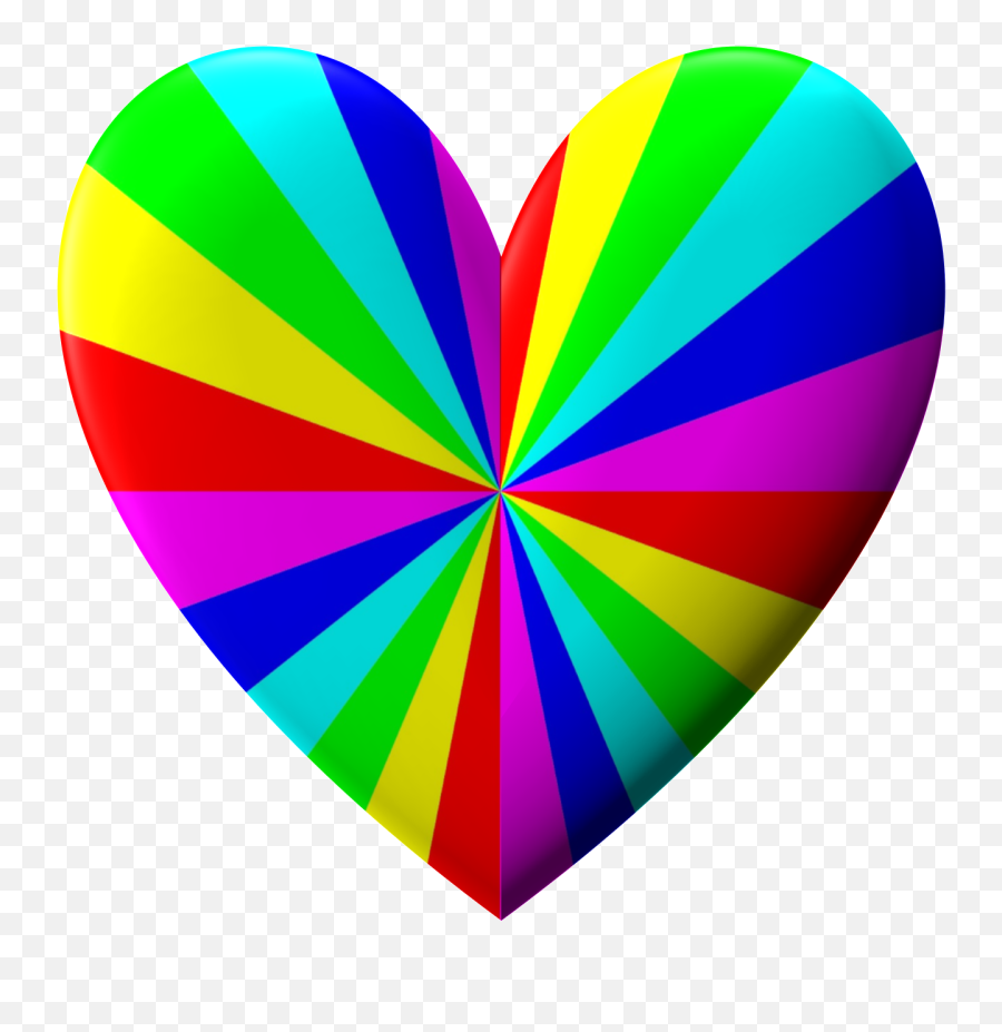 Valentine Heart Rainbow 3d Love - Rainbow Color Heart Emoji,Valentine Emotions