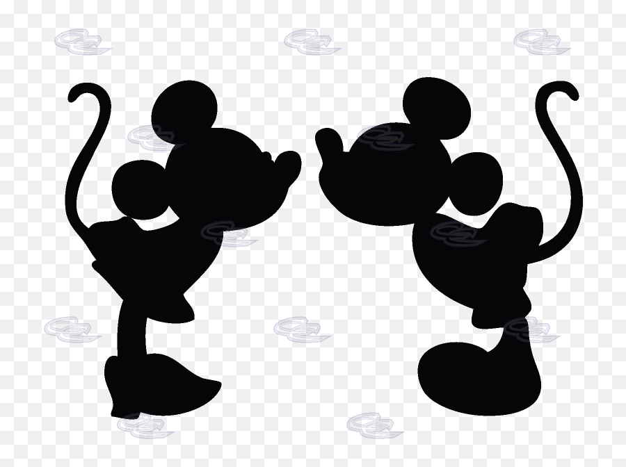 Minnie Mouse Mickey Mouse Silhouette Epic Mickey - Minnie Minnie Y Mickey Vector Emoji,Mickey And Minnie Emoji