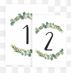 Botanical Wedding Table Numbers - Template Eucalyptus Wedding Invitation Emoji,Bridal Emoji Pictionary