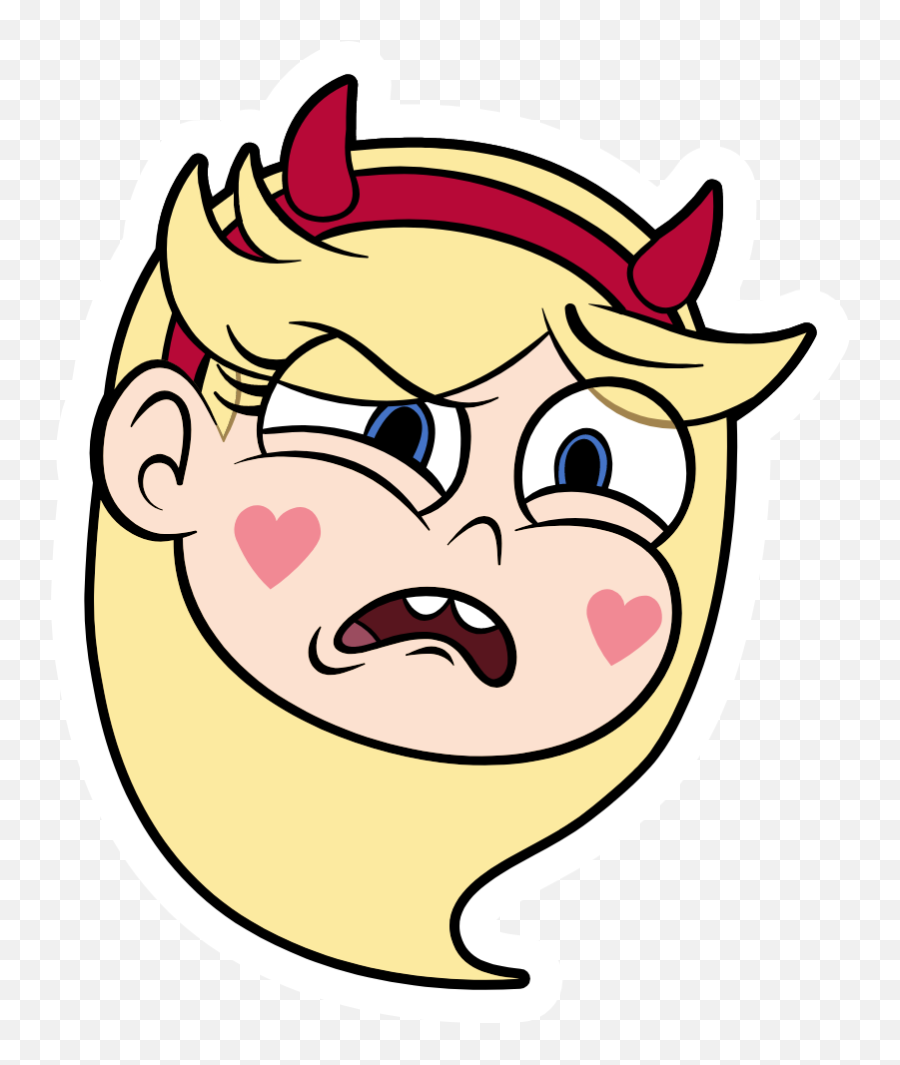 Star Butterfly Disgusted Face Disgusted Face Star - Star Butterfly Disgusted Emoji,Evil Face Emotion