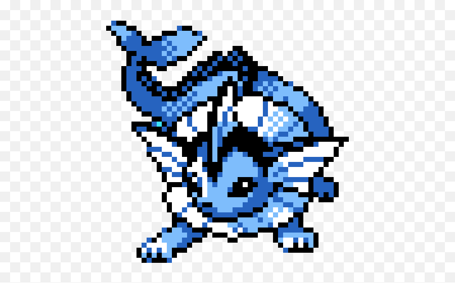 Pixel Art Gallery - Vaporeon Pixel Png Emoji,Vaporeon Emoticon