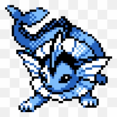 Pixel Art Gallery - Vaporeon Pixel Png Emoji,Vaporeon Emoticon