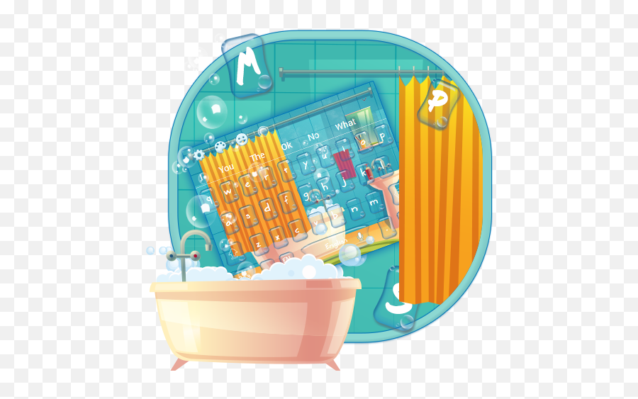 Amazoncom Bathroom Shower Keyboard Theme Appstore For Android - Vertical Emoji,Showering Pictures Emojis