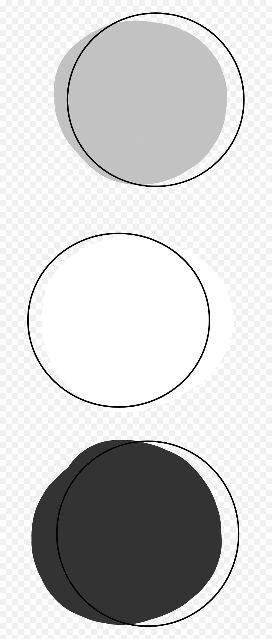 Aesthetic Circle Circles Colors Sticker - Black White Grey Circle Emoji,White Circle With Black Circle In Center Emoji
