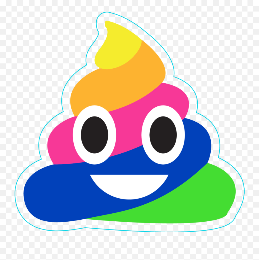 Transparent Clipart Poop - Rainbow Poop Emoji Transparent,Shit Emoji Pillow