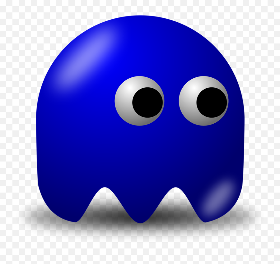 Blue Ghost - Pixabay Pacman Emoji,Ghost Emoticon Facebook Comment