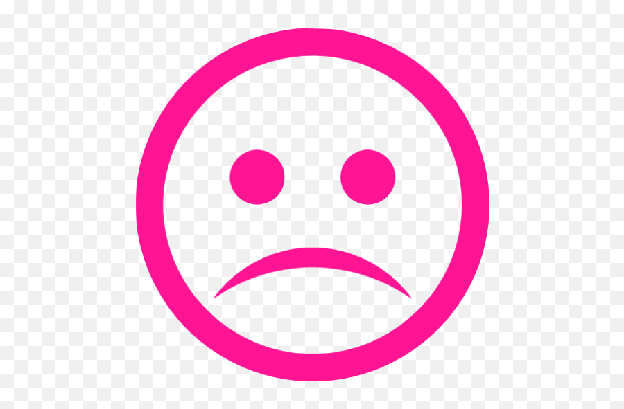 Deep Pink Sad Icon - Free Deep Pink Emoticon Icons Transparent Pink Sad Face Emoji,Deep Sorrow Emoticon