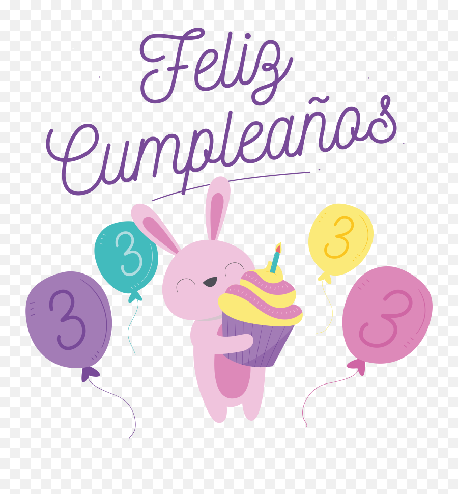 Camiseta Feliz Cumpleaños Conejo Y - Feliz Cumple Con Conejos Emoji,Playeras De Emojis Para Cumplea?os