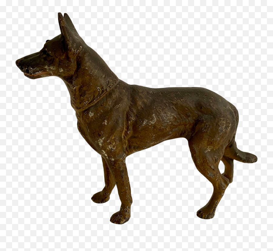 Antique Hubley Cast Iron German Shepard - Animal Figure Emoji,German Sheppherd Emotions Based On Ears