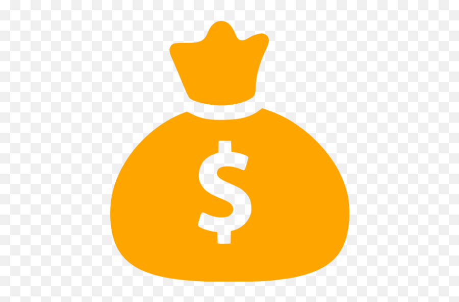 Orange Money Bag Icon - Free Orange Money Bag Icons Money Bag Icon Orange Emoji,Free Emoticon Images Cash