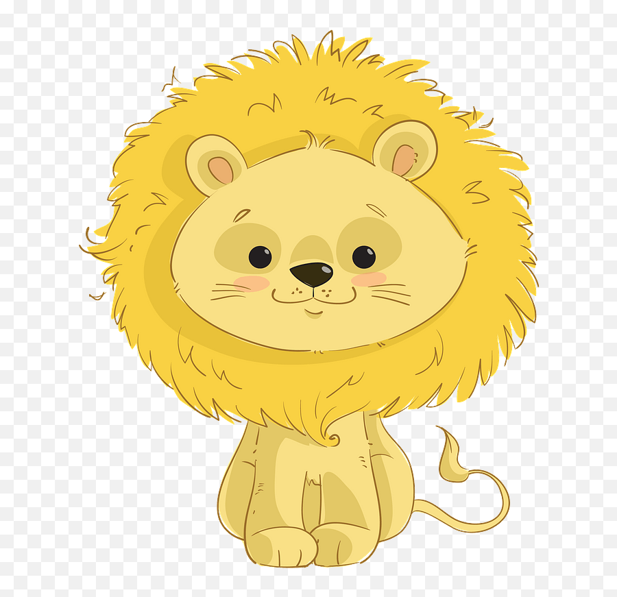 Cartoon Cute Lion Clipart - Clipart Cute Lion Cartoon Emoji,Lion Emoji Png