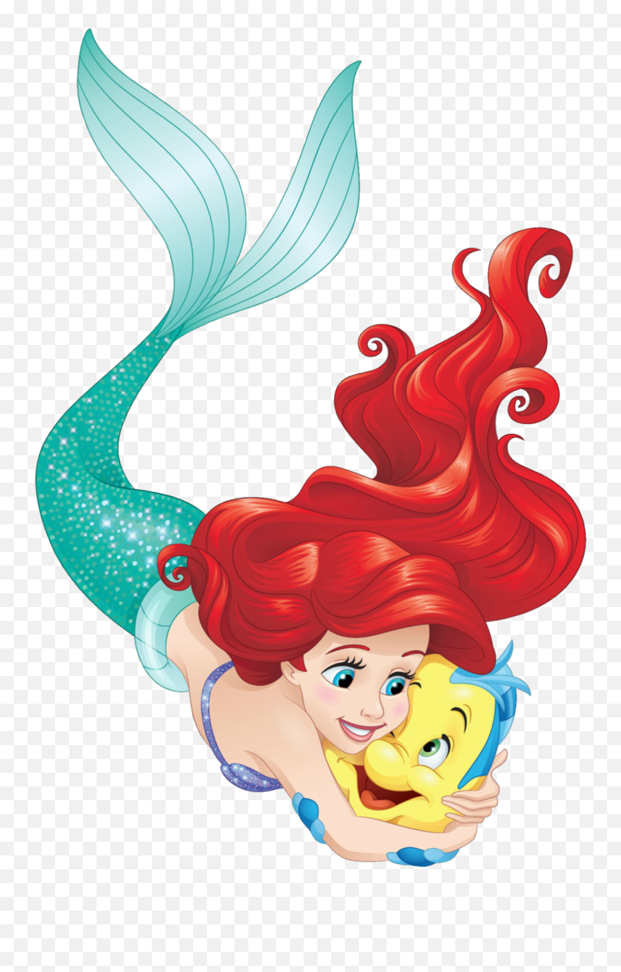 Nuevo Artworkpng En Hd De Ariel Con Flounder - Disney Ariel Little Mermaid Png Emoji,Disney Emoji Blitz Ursula