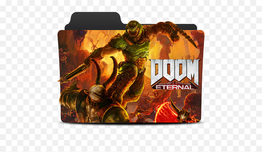 Doom Eternal Game Folder Icon - Designbust Emoji,Holiday Emojis To Download