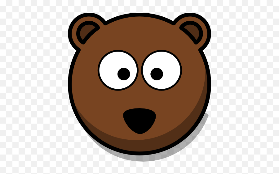Bear Face Clip Art - Animated Bear Head Emoji,Bear Face Emoticon