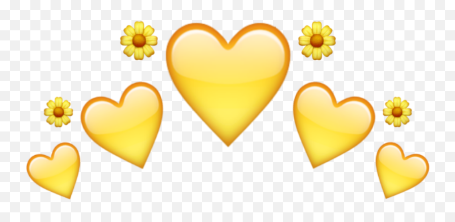 Heart Crown Corona Yellow Amarilla Corazon Corazones Emoji,Angry Cursing Emoji