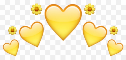 Heart Crown Corona Yellow Amarilla Corazon Corazones Emoji,Angry Cursing Emoji