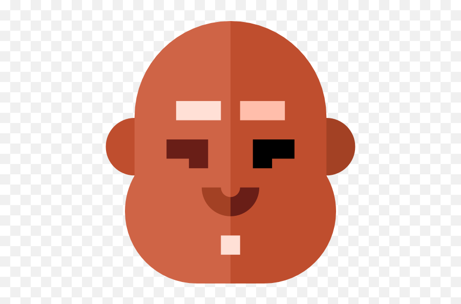 Social Man User Profile Avatar Icon Emoji,Bald Black Emoji