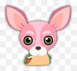 Pink Valentines Chihuahua Emoji - Happy,Pink Taco Emoji
