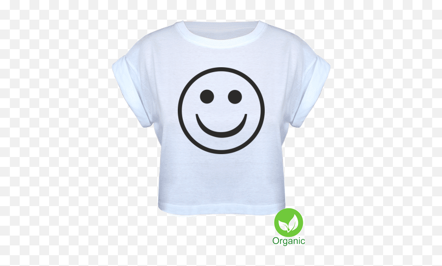 Ladies Crop Top With Printing Smiley - Happy Emoji,Emoticon Cushions