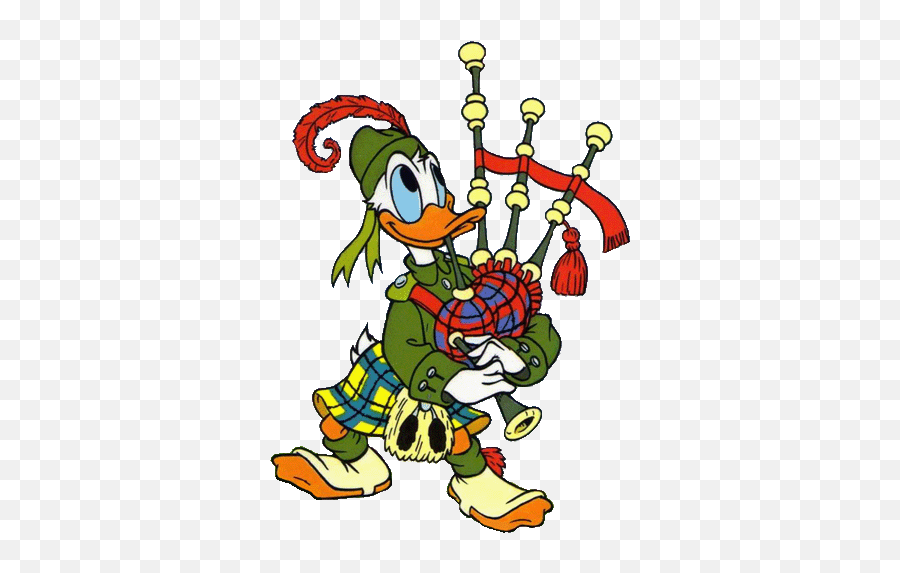 Bagpipes Clipart Black And White - Donald Duck Bagpipes Emoji,Bagpipes Emoji