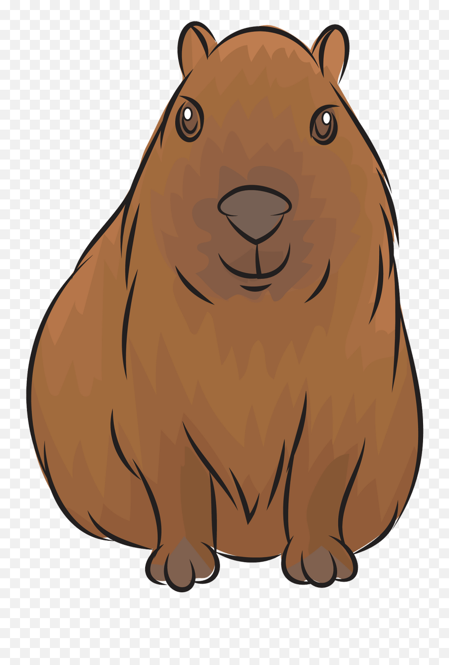 Capybara Clipart - Dibujo De Un Capibara Emoji,Capybara Emoji