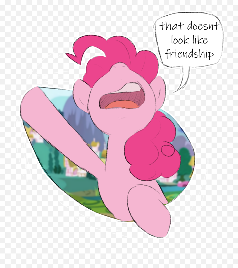 Friendship Pinkie Pie Pony Reaction - Transparent 4th Wall Pinkie Pie Emoji,
