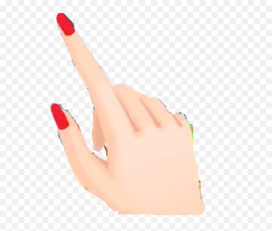 Pointing Nails Red Hand Sticker By Kimmy Bird Tasset - Sign Language Emoji,Bird Finger Emoji