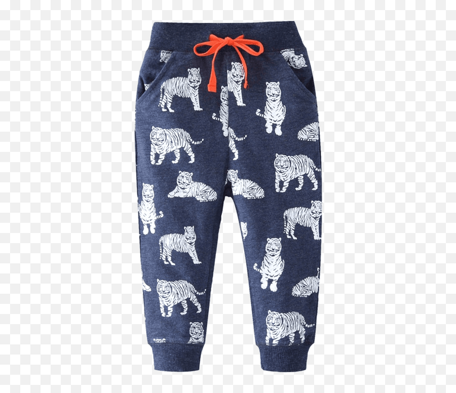 Cute Sweatpants With Printed Tiger - Pants Children Emoji,Navy Blue Emoji Pajama Pants