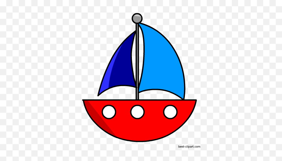 Free Nautical Clip Art - Blue Boat Clipart Png Emoji,Sailboat Emoji