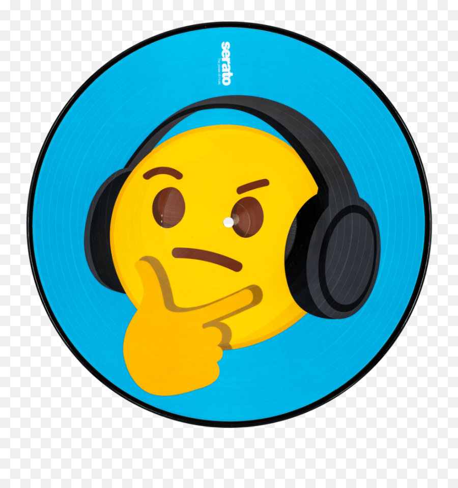 Serato Emoji Series Control Vinyl U0027cryingthinkingu0027 2 X 12 - Thinking Emoji With Headphones,Crying Emoji