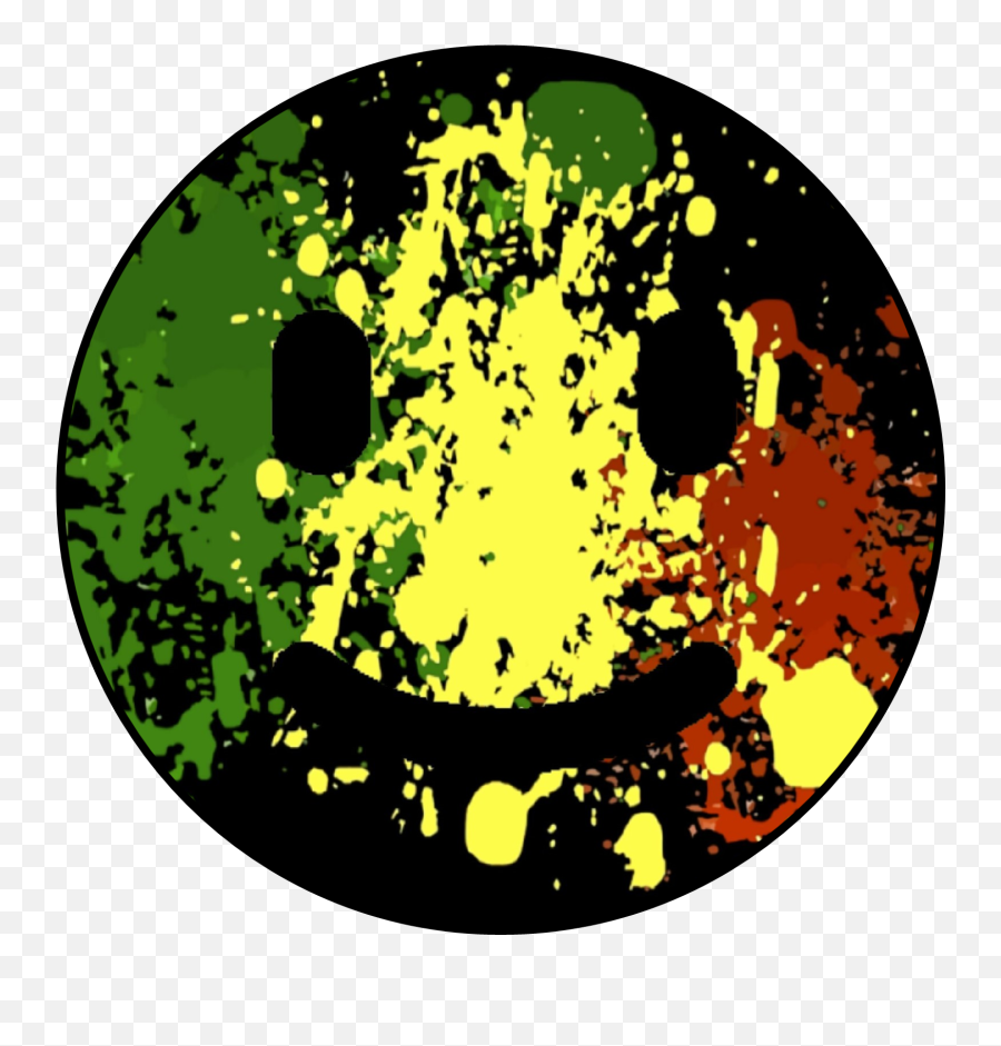 Smiley Vertjaunerouge Sticker - Eskrima Emoji,Rasta Emoji