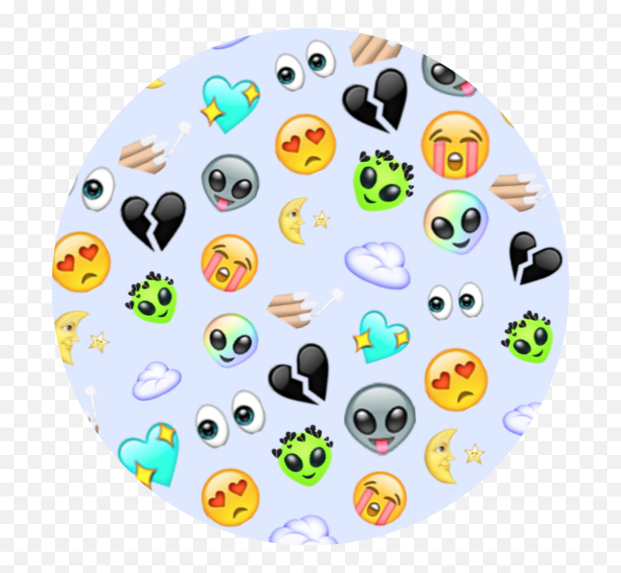 Pattern Circle Background Alien Sticker By Dex - Dot Emoji,Alien Emoji Background