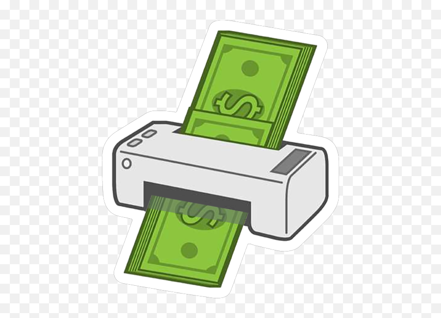 Money Printer Sticker U2014 Neoliberal Project Emoji,Money Emojis Png Transparent