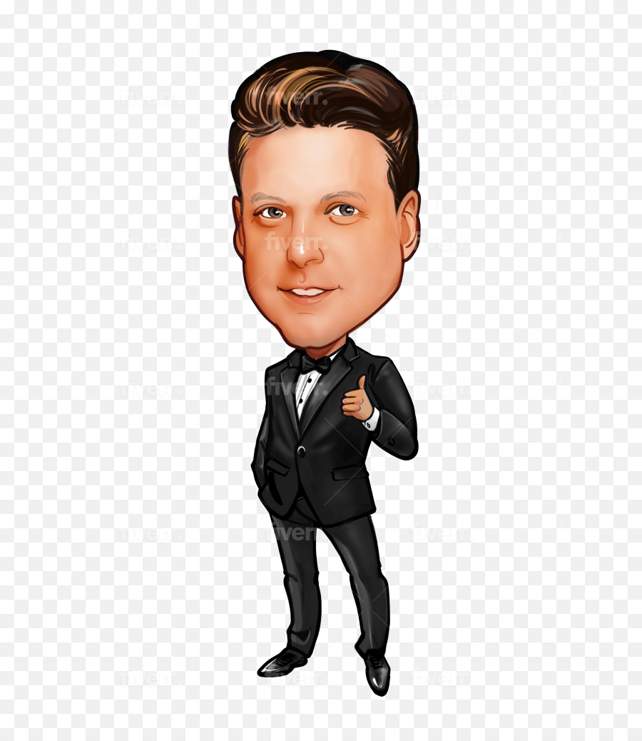 Draw Caricatures From Your Photo - Tuxedo Emoji,20 Characture Emotions