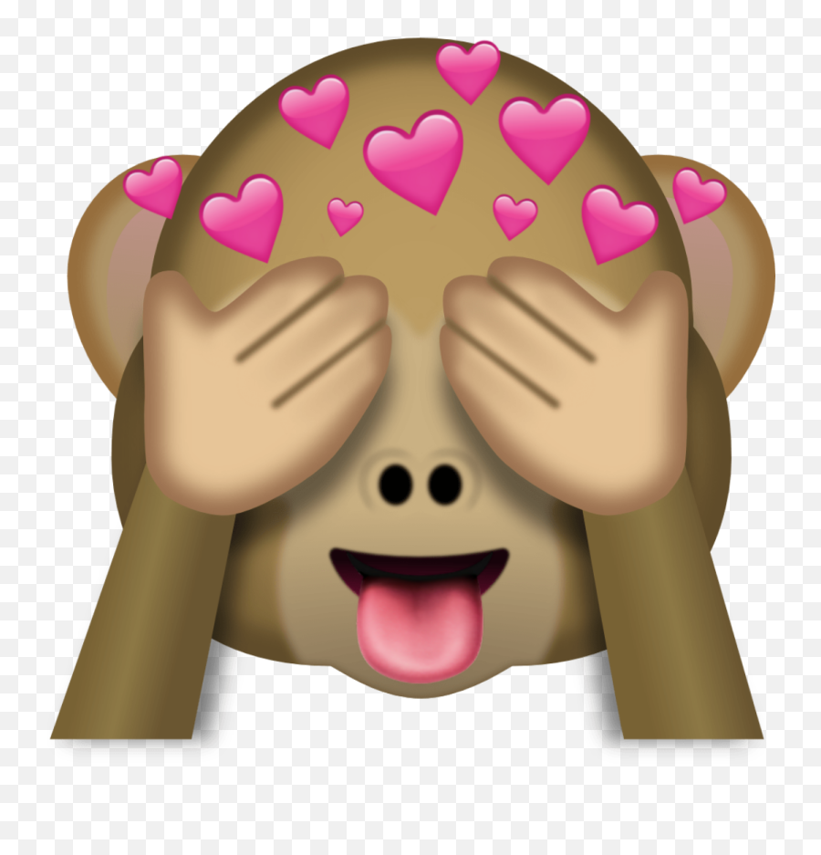 Monkey Inlove Hearts Emoji Sticker By Samantha Garduno - Transparent Emoji Monkey Face,Emojis Ios Monkey