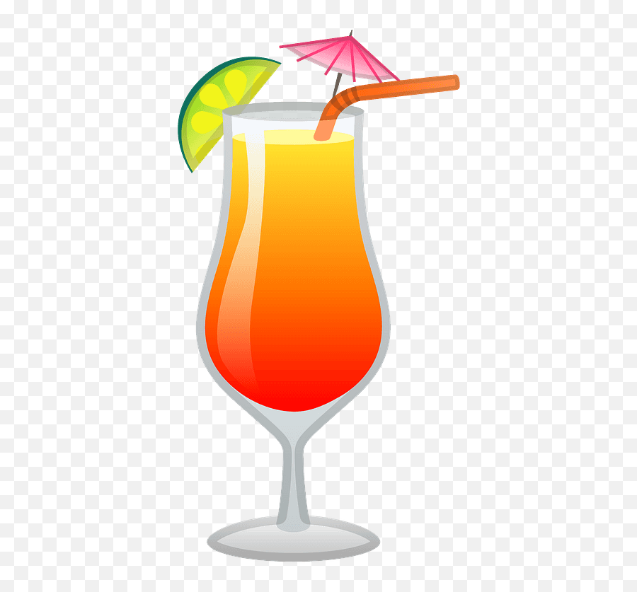 Tropical Drink Emoji Clipart,Pink Margarita Emoticon