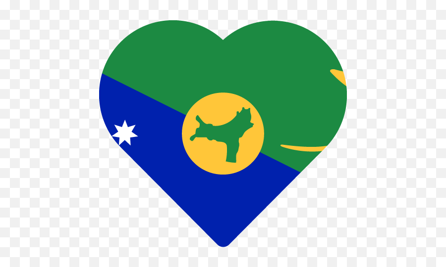 Vector Country Flag Of Christmas Island - Heart Vector Emoji,Merry Christmas Texts Message With Emojis