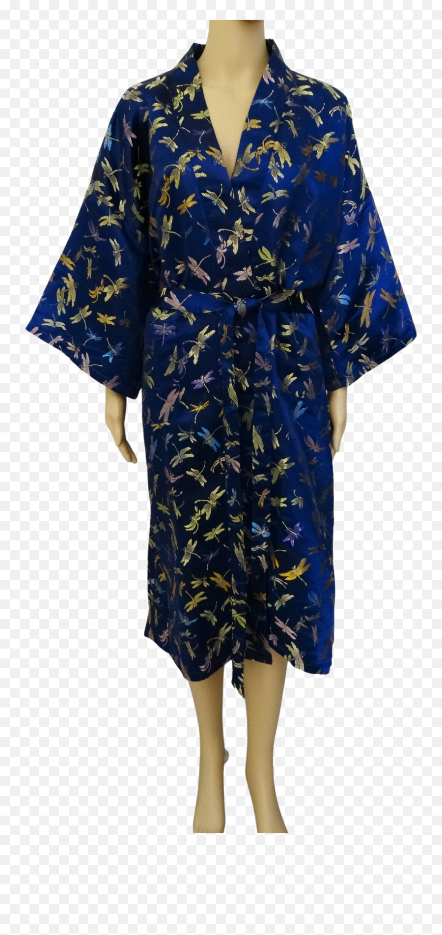 Vintage Royal Blue Silk Kimono Robe - Free Shipping Thrilling Emoji,Esmee Denters Emotions