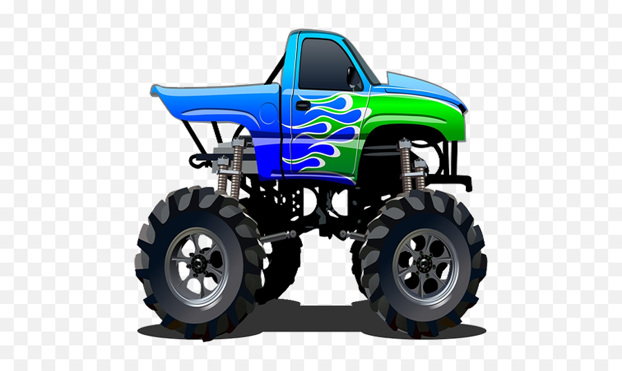 Trucks Mission - Monster Truck Cartoon Blue Emoji,Monster Truck Emoji