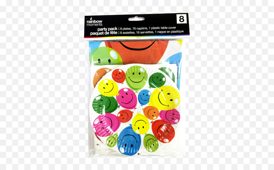 Tableware Kit For 8 U2013 Happy Balloons Theme Gloco Accents Can Emoji,Emojis Party Decoration