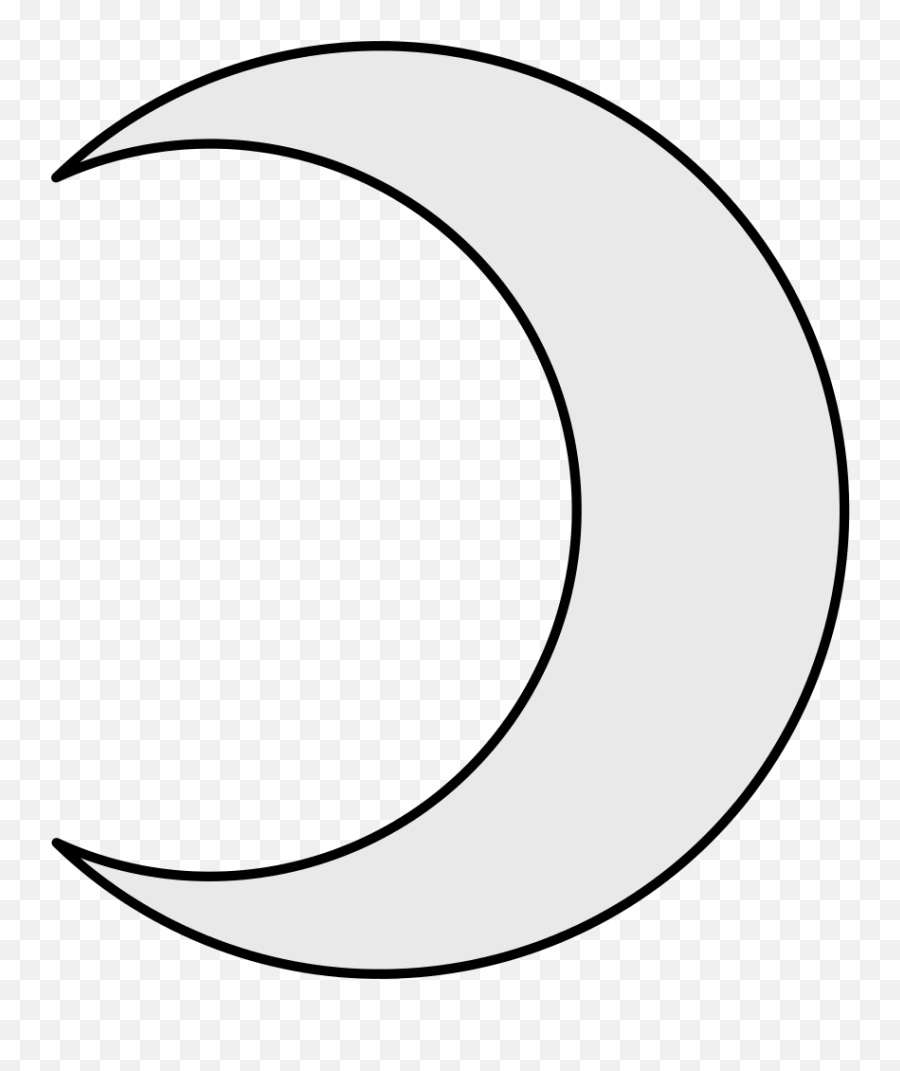 Crescent Moon Line Art Clipart - Full Size Clipart 1287571 Emoji,Half Moon Emoji