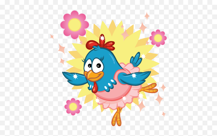 Lottie Dottie Chicken Emoji - Gallina Pintadita Rosa Png,Chicken Emoji