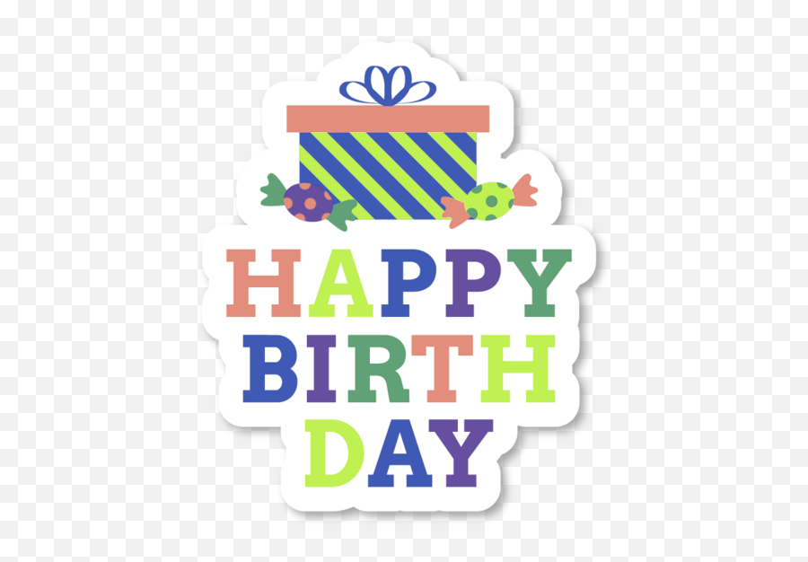 Download Sticker Happybirthday Day Paper Birthday Cake - Happy Birthday Stickers 1 Emoji,Happy Birthday Emoticon Free