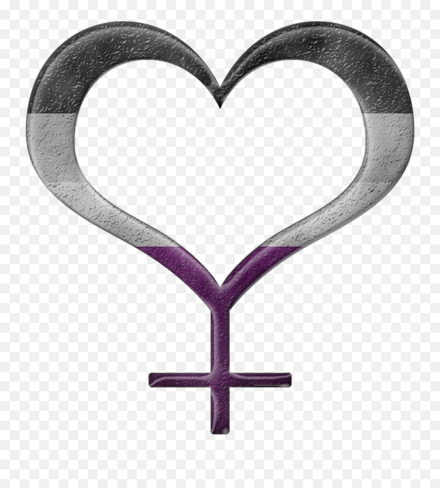 Pin - Asexual Female Symbol Emoji,Asexual Heart Emoji