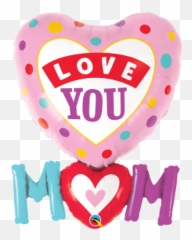 Love You Foil Balloon - Love You Heart Balloon Bng Emoji,Diy Emoji Heart Balloons