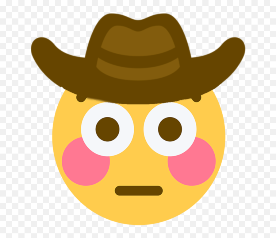 Flushedcowboy - Discord Flushed Emoji Transparent,Cowboy Emoji