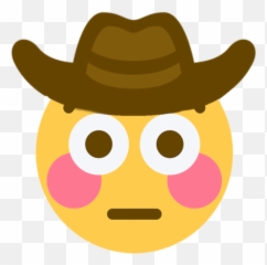 Flushedcowboy - Discord Flushed Emoji Transparent,Cowboy Emoji